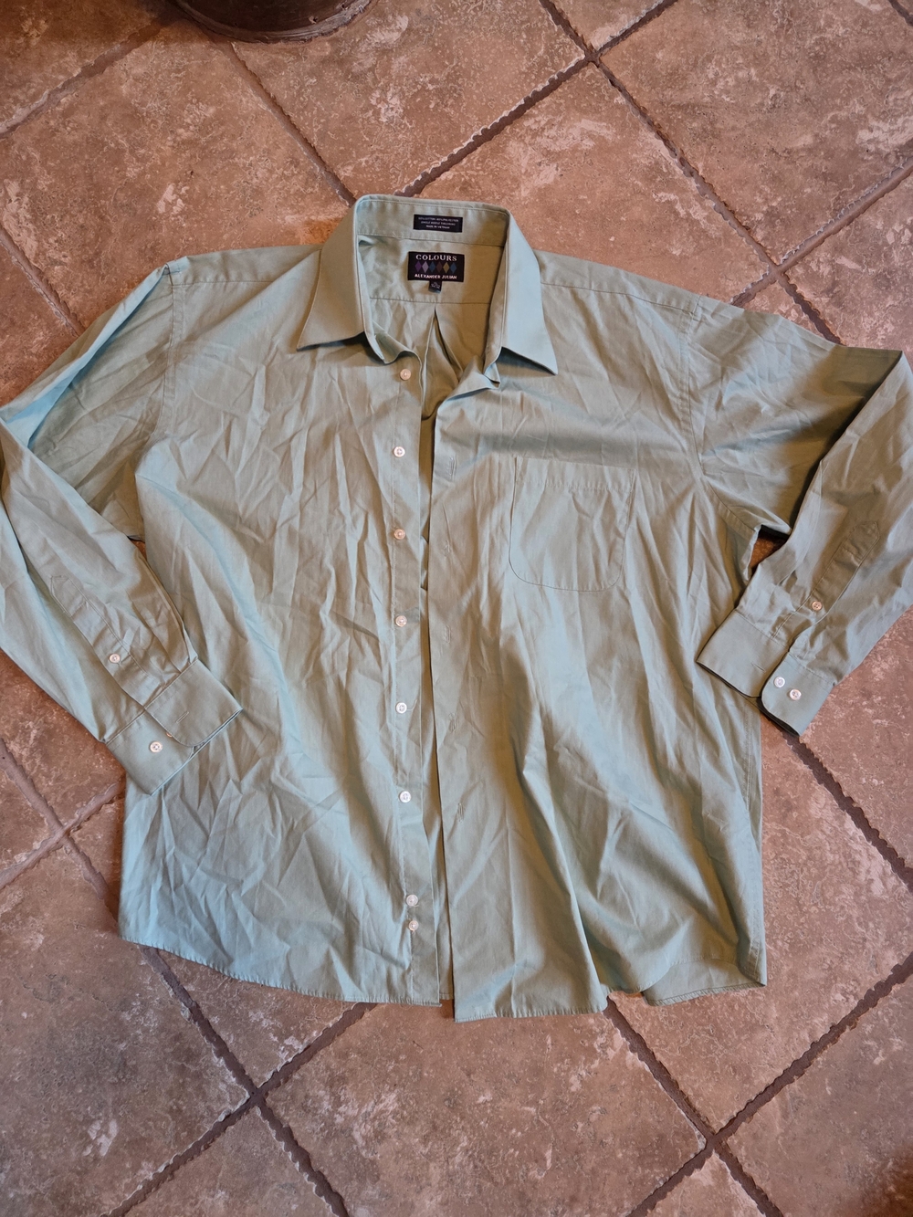 Alexander Julian Mint Green Long-Sleeve Dress Shirt